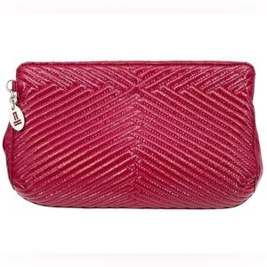 Cole Haan Ruby Sugar Laury Pink Patent Leather Quilted Magnetic Close Clutch